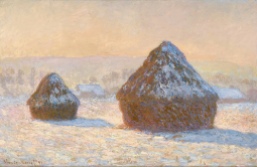 Claude Monet - haystacks, snow effect, morning (1891)